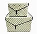 Storage Box, Foldable Non-woven Fabric Flip Top Lidded, White, Middle