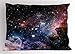 Lunarable Outer Space Pillow Sham, Stars Nebula Colorful Pattern in Space Galaxy Astronomic Picture Print, Decorative Standard Queen Size Printed Pillowcase, 30