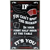 Spot the Sucker Classic All Wood Poker Sign