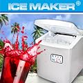 Eisw�rfelmaschine, Eisw�rfelbereiter, Icemaker in Silber
