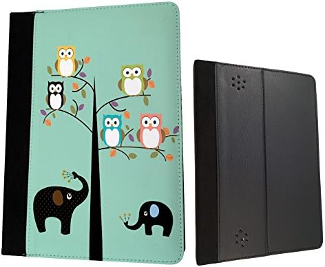 Amazon Kindle Fire HD 7'' 2nd generation 2013 Cute Multi Owl Owls elephant Floral Funky Designer Trend Wallet Case Flip Book Style Cover