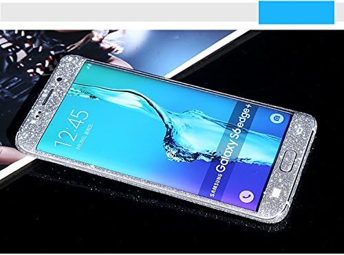 Lechely Samsung Galaxy S6 Edge Plus Sparkling Bling Decal Crystal Diamond Full Body Protection Glitter Sticker Skin Film for Samsung Galaxy S6 Edge Plus Silver