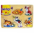 Dogs Wooden Puzzle with Raised Pegs