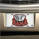 Alabama Crimson Tide White Metal License Plate