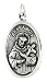 Sterling Silver St. Francis Medal 15/16 X 5/8 (24 mm X 16 mm).