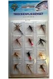 12 Trockenfliegen Fliegen Forellenköder Forellenangeln