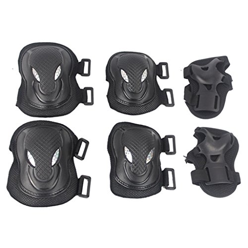 AWOEZ Adult Women men Unisex Cycling Skating Roller Blading Wrist Elbow Knee Safety Pad Protective Gear Sport Guard Pads Set