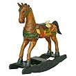 Antique Style Wooden Eagle Saddle Decorative Rocking Horse 30"