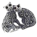 Size 7 Siamese Cats Sterling Silver Jewelry Ring Fashion