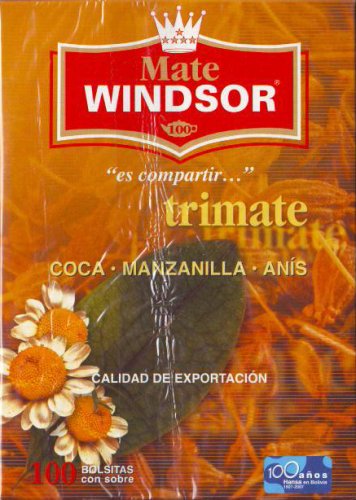 Windsor Trimate Tea: Coca Tea Mate De Coca, Anise, Camomile Chamomile 100ct. by Hansa Ltda.