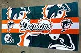 NFL Licensed Miami Dolphins Stripes Beach / Bath Towel