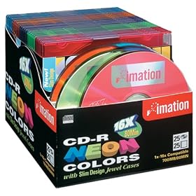 Imation 41185 Music CD-R DA, 80 Minute, 700MB, 48X (25-Pack Spindle)