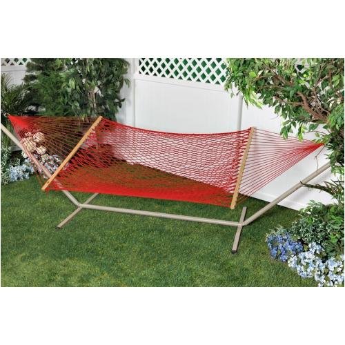 Bliss Hammocks Classic Cotton Rope Hammock Red