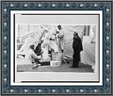 Historic Print (L): [Auguste Rodin observing work on the Monument to Victor Hugo,... by Olde Yankee Map and Photo Shoppe