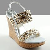 ISABIS Women's Wedge Platform Sandals White MULPU