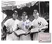 Yogi Berra New York Yankees MLB Hand Signed 8x10 Photograph with Joe DiMaggio and Mickey Mantle