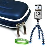 Kodak PlaySport HD Waterproof Pocket Video Camera, Mini Camcorder Accessories Kit: EVA Smooth Royal Blue Protective Hard Kodak Camera Case + BLUE Kodak Camera Tripod with Flexible Grip Legs + Live * Laugh * Love VG Wrist Band!!!