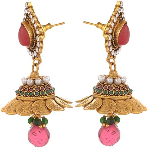 Dishi Temple indian fashion jewelry coin ginni Jhumki earring for Women