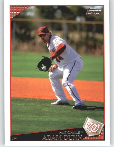 2009 Topps Baseball Card # 587 Adam Dunn - Washington Nationals - Shipped In Protective Screwdown Display Case!