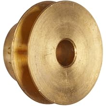 Boston Gear G1216 Grooved Pulley, Fits Round Belts 0.1875" or Smaller, 0.250" Face, Brass