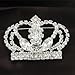 Soulbreezecollection Princess Crown Tiara Brooch Pin Wedding Bridesmaid Clear Rhinestones Jewelry