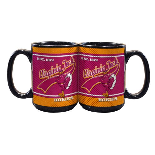 NCAA Virginia Tech Hokies 2 Pack 15oz Black Vault Mug