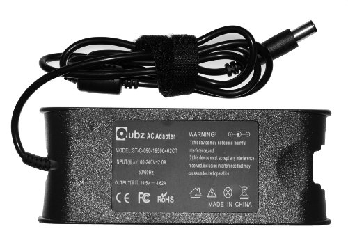 Replacement Laptop / notebook AC / DC Adaptor 19.5V 4.62A Adapter / Charger for Dell Studio 15 17 1535 1536 1537 1555 17 1735 1737 & Inspiron model 1545 Compatible part nos PA10 PA12 & PA3E with Qubz 1 year warranty and UK mains lead included