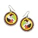 Autumn Harvest African Beaded Circular Dangle Earrings