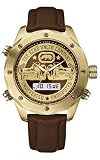 Marc Ecko Men's E16076G1 Victor Chronograph Brown Leather Strap Watch