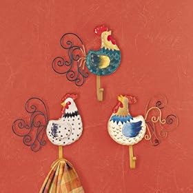 <b>Wall Hooks - Rooster Design</b>