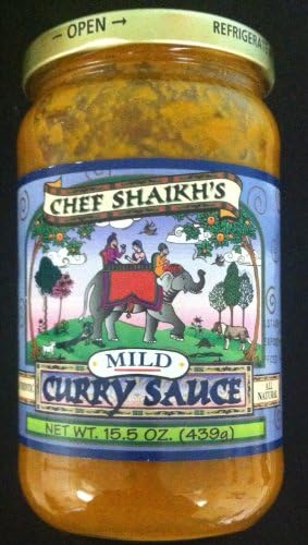 Chef Shaikh's Mild Curry Sauce 15.5 Oz. 3-Pack-Vegan