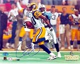 Isaac Bruce Autographed/Hand Signed 8x10 Photo (St. Louis Rams) Super Bowl XXXIV