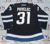 Ondrej Pavelec Winnipeg Jets Autographed/Hand Signed Rbk Hockey Jersey