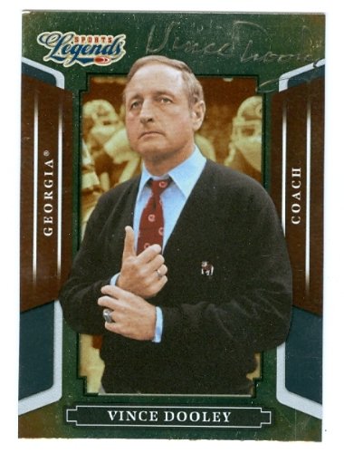 Vince Dooley Autographed/Hand Signed football card (Georgia Bulldogs University - head coach)