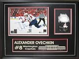 Alexander Ovechkin Autographed/Hand Signed 8x10 Etched Mat Capitals with Mini Helmet