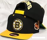 Boston Bruins Snapback Black / Yellow Two Tone Adjustable Plastic Snap Back Hat / Cap