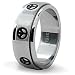 Peace Sign Stainless Steel Spinner Ring ( Sizes 5 - 9)