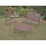 Santa Fe Outdoor Iron Patio Settee Set