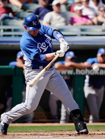Kansas City Royals v Chicago Cubs, MESA, AZ - MARCH 09: Billy Butler Photographic Poster Print by Kevork Djansezian, 18x24