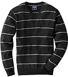 Ralph Lauren CHAPS Mens Medium V-Neck Cashmere Sweater Striped Navy Blue
