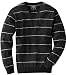 Ralph Lauren CHAPS Mens Medium V-Neck Cashmere Sweater Striped Navy Blue
