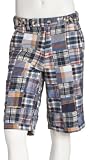 Vintage Red Young Men's Patchwork Shorts