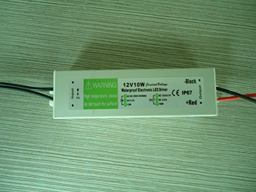 Henxlco AC 110V-260V TO DC 12V Transformer Power Supply Driver LED Light Waterproof IP67 (10W)
