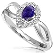Blue Sapphire & Diamond Ring in 14kt Gold