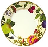 Caspari Set of 2 Royal Orchard Paper Dinner Plate Package, Ivory