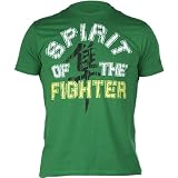 Hayabusa Official MMA Spirit of the Fighter T-Shirts/Tee - Green/Yellow