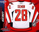Alexander Semin Autographed/Hand Signed Washington Capitals White Reebok Premier Jersey