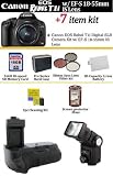 Canon EOS Rebel T1i Digital SLR Camera Kit W/ EF-S 18-55mm IS Lens + Canon 55-250mm f/4-5.6 IS Telephoto Zoom Lens With The Ultimate T1I Accesory Kit Includes 3 Piece Filter Kit + 16GB SDHC Memory Card + Spare Battery + Battery Grip + Vivitar Flash + More
