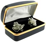 Frog Pewter Cufflinks Gift Boxed