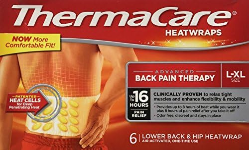 Therma Care Heat Wraps Lower Back and Hip Large / Extra Large Size Heat Wraps (Pack of 6)
